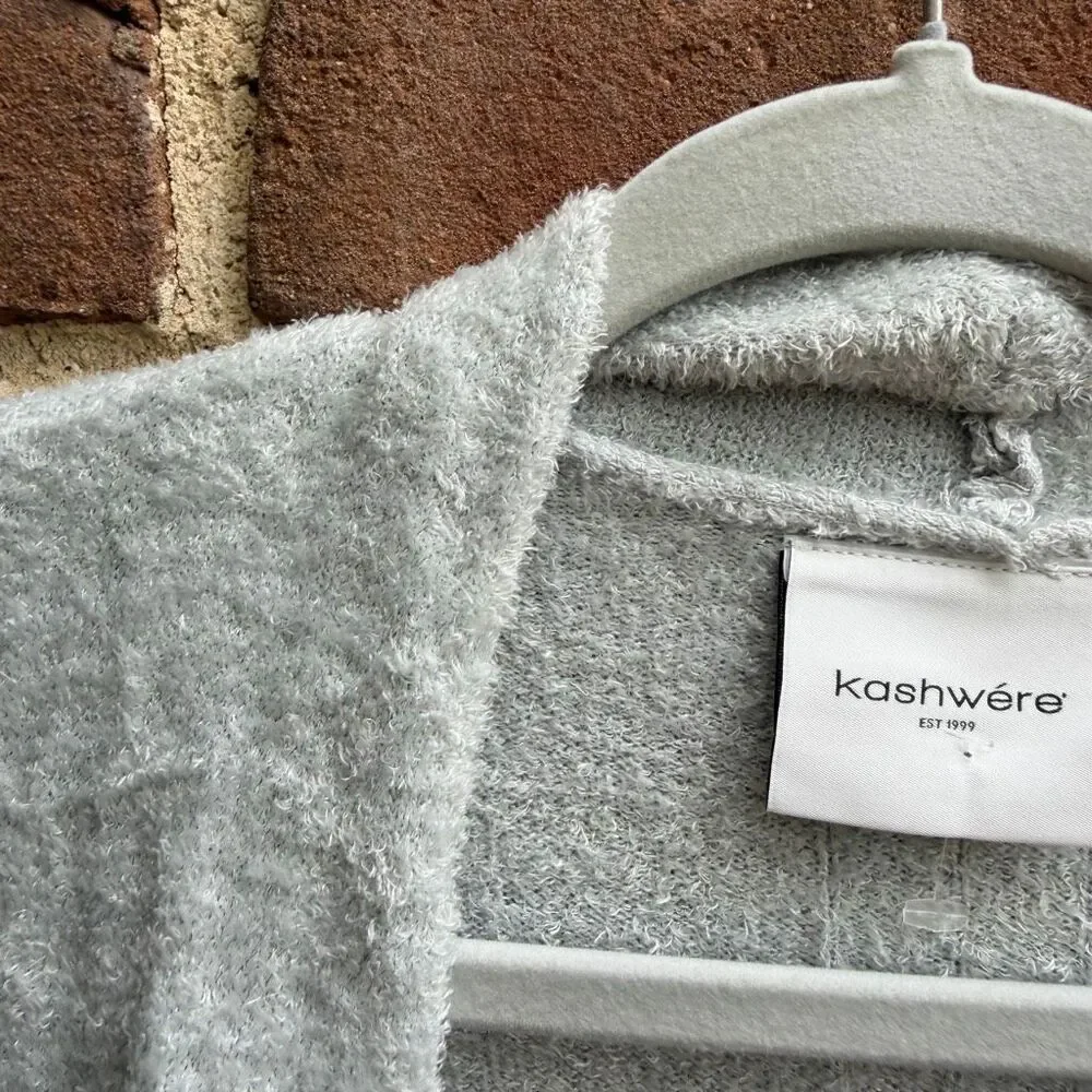 Kashwere Women's Cozy Open-Front Long Cardigan kashease robe ocean M/L NWT